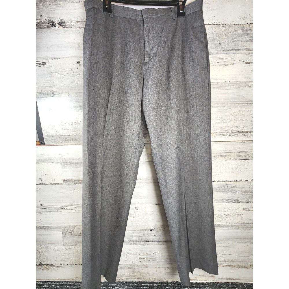 Banana Republic Dress Pants Mens 34x32 Gray Modern Fit Flat‎ Front Slacks